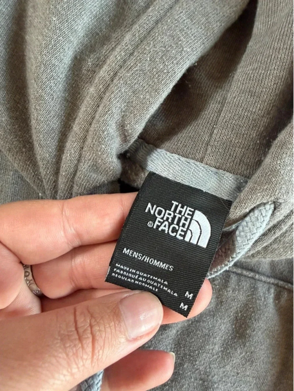 The North Face Men's Medium Gray Hoodie - Never Stop Exploring